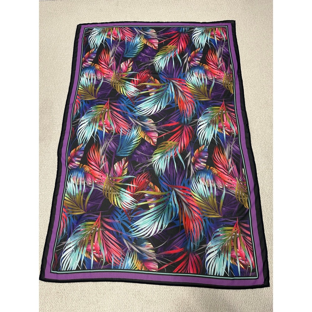 Miraclesuit Swim Cover Up Sarong Scarf Womens One Size Palm print Tropical
